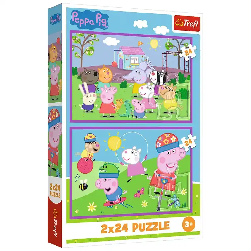 Különleges ajánlat Peppa a játszótéren 2x24db-os puzzle - Trefl