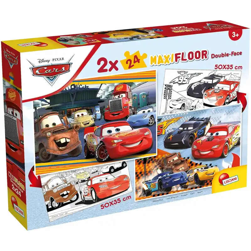 Verdák 2 az 1-ben 2x24db-os maxi puzzle és színező - Lisciani Exkluzív ajánlat