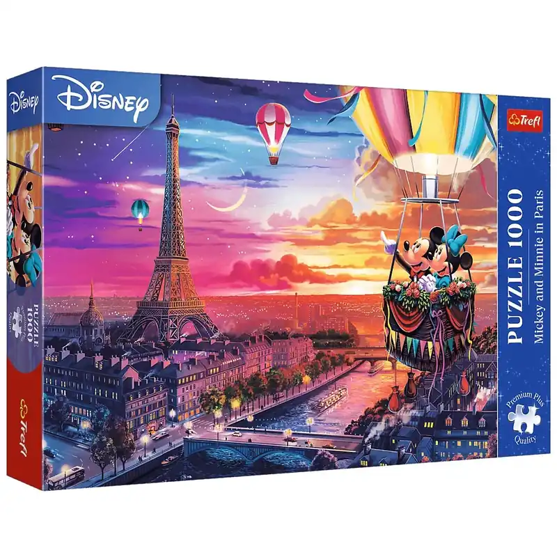 Mickey és Minnie Párizsban 1000db-os Prémium plus quality puzzle - Trefl Expressz szállítás