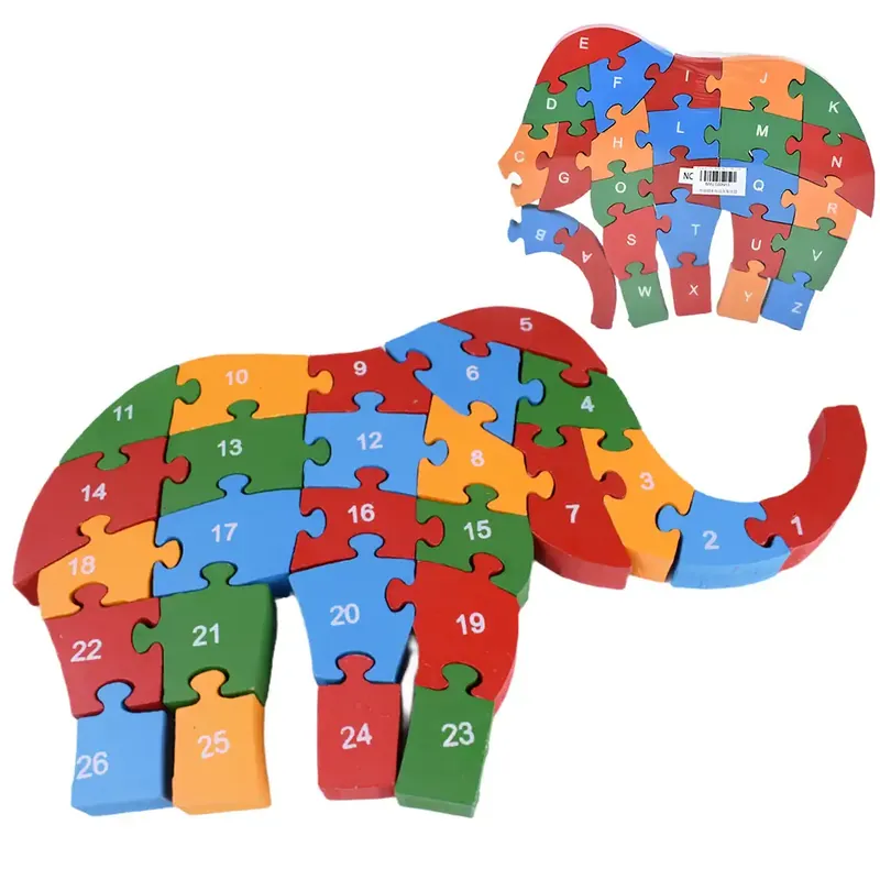 ABC - 123 elefántos fa oktató puzzle Szuper akció