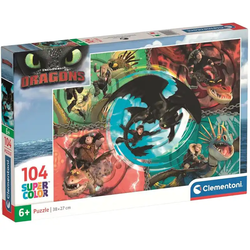 Utolsó esély Így neveld a sárkányodat 104db-os Supercolor puzzle - Clementoni