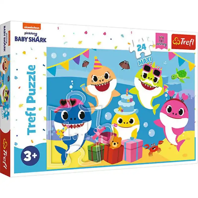 Vedd meg most Boldog Baby Shark család 24db-os Maxi puzzle - Trefl