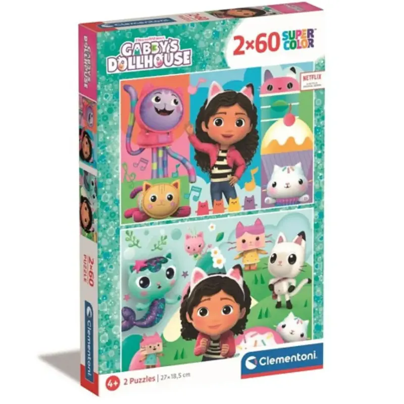 Legkelendőbb Gabi babaháza Supercolor 2x60db-os puzzle - Clementoni