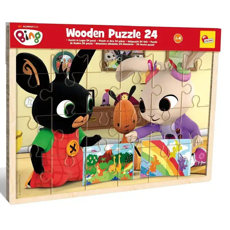 Bing és barátai 24db-os fa keretes puzzle - Lisciani Csak ma
