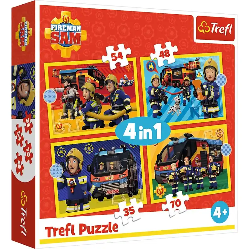 Sam a tűzoltó 4 az 1-ben puzzle 35-48-54-70db-os - Trefl Ajánlat