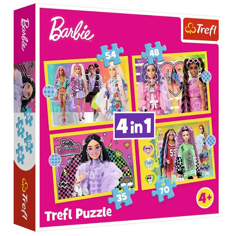 Barbie 4 az 1-ben puzzle - Trefl Prémium