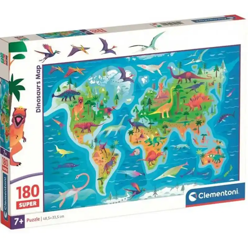Szuper akció Dinoszauruszok térképe 180db-os Super puzzle - Clementoni