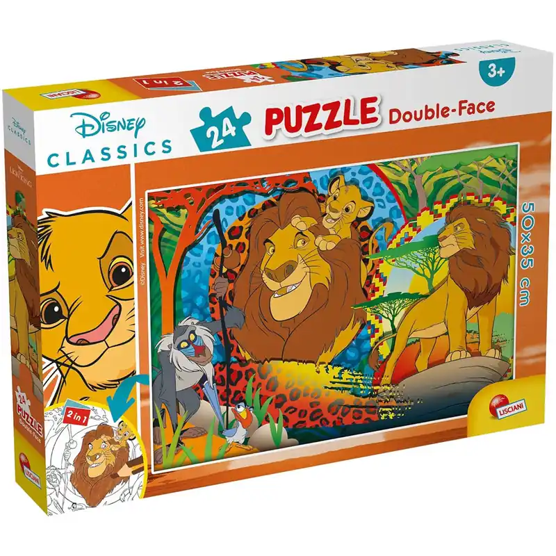 Oroszlánkirály 2 az 1-ben 24db-os puzzle és színező 50x35cm - Lisciani Kihagyhatatlan ajánlat