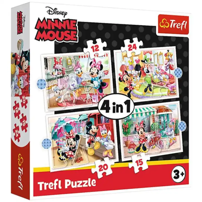 Minnie Egér és barátai 12,15,20,24db-os 4 az 1-ben puzzle - Trefl Azonnal elérhető