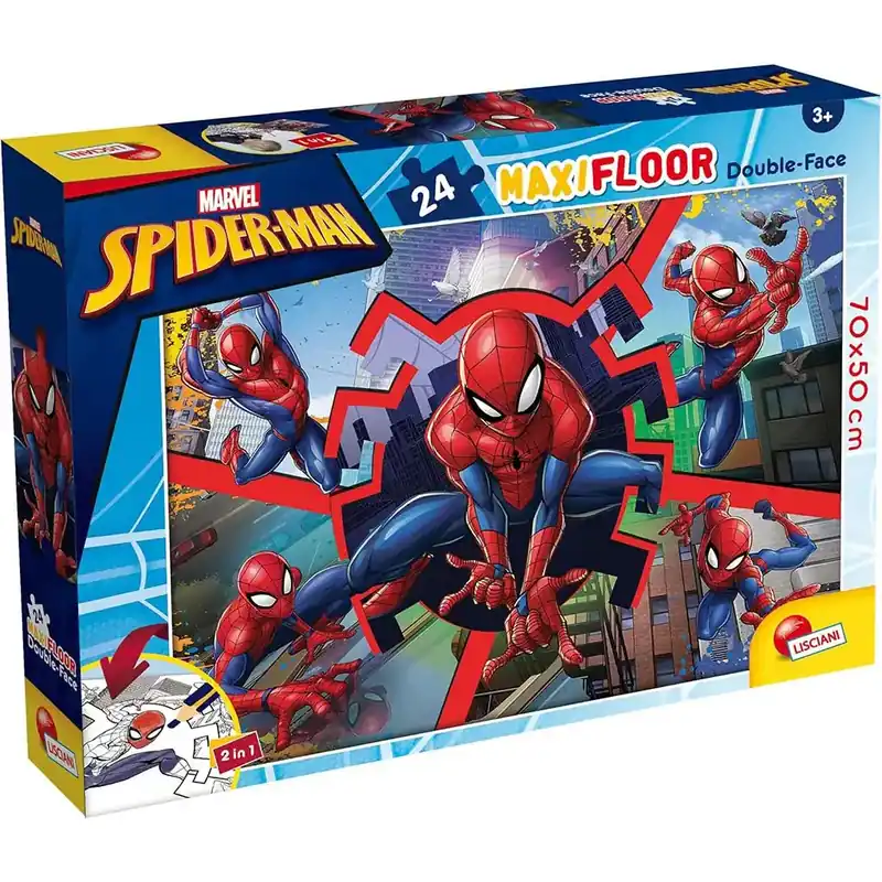 Kihagyhatatlan ajánlat Pókember 2 az 1-ben maxi 24db-os puzzle és színező 70x50cm - Lisciani