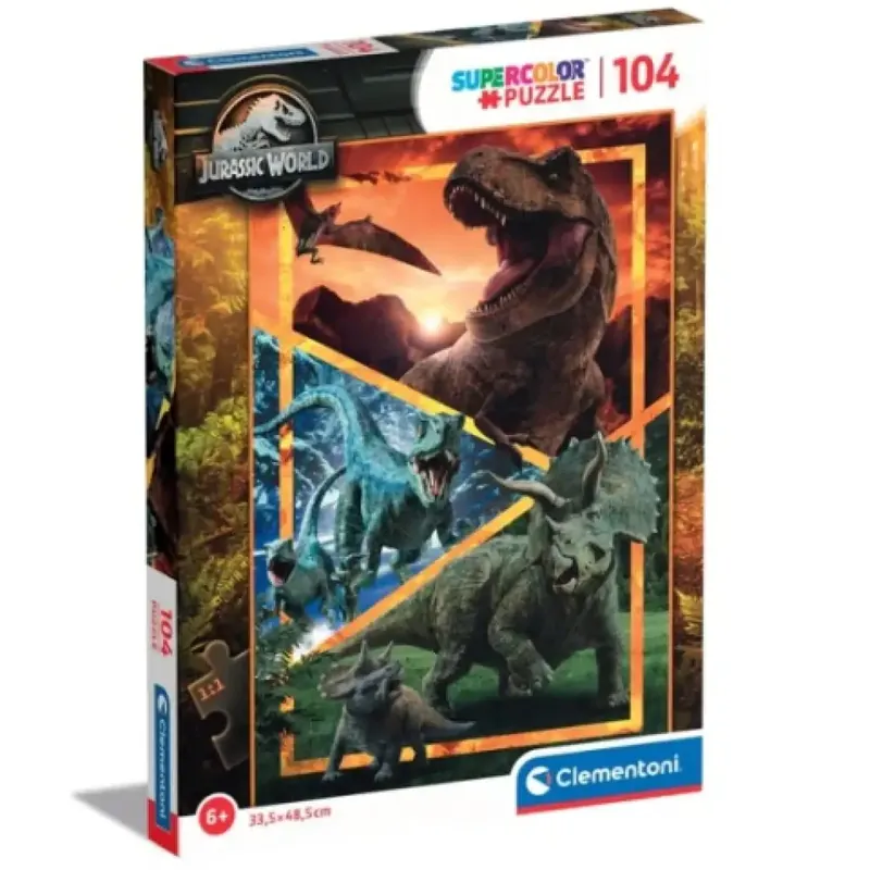 Jurassic World dinoszauruszok Supercolor 104db-os puzzle - Clementoni Biztonságos fizetés