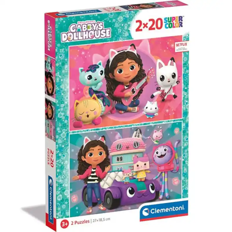 Korlátozott ajánlat Gabi babaháza Supercolor 2x20db-os puzzle - Clementoni