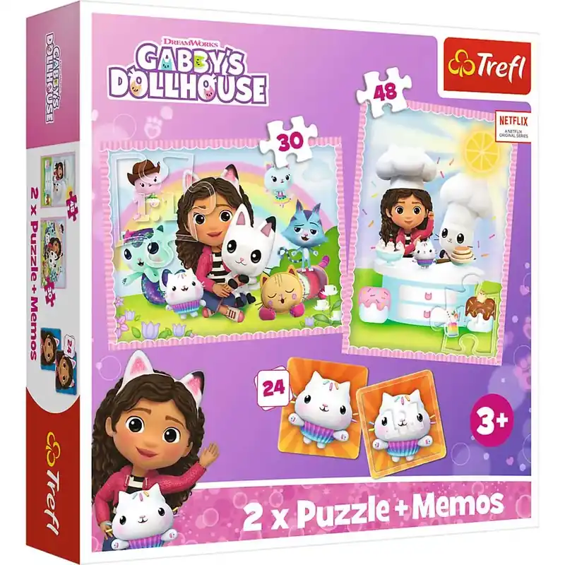 Netflix Gabi babaháza 2 az 1-ben puzzle + memóriajáték Biztonságos fizetés