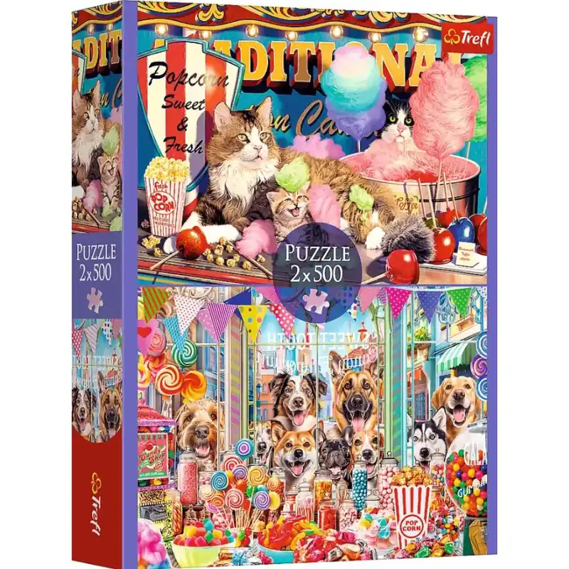 Kedvezményes ár Édesszájú állatok 2x500db-os puzzle - Trefl