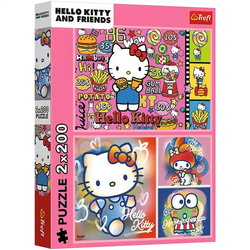Szuper ajánlat Hello Kitty és barátai 2x200-as puzzle - Trefl