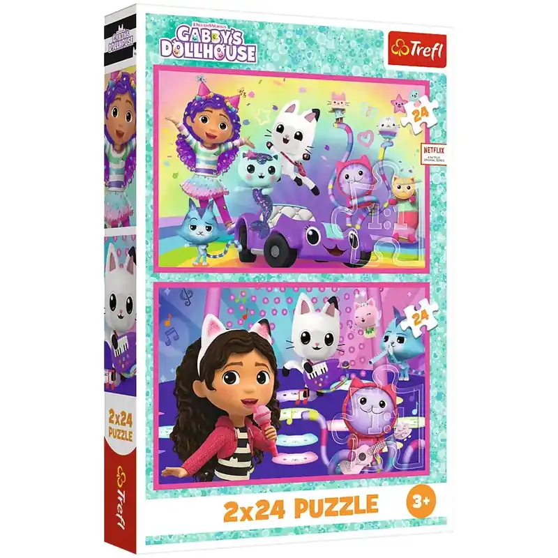 Gabi babaháza játék Gabival 2x24db-os puzzle - Trefl Szezonális akció