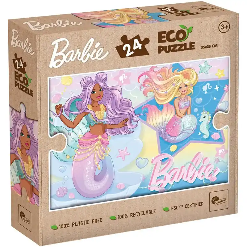 Barbie sellő barátnők 24db-os Eco mini puzzle 35x25cm - Lisciani Népszerű
