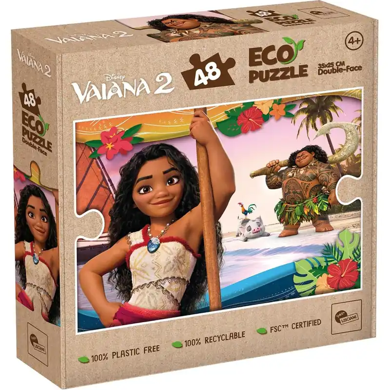 Vaiana 2 kalandok a tengeren 2 az 1-ben 48db-os Eco mini puzzle és színező 35x25cm - Lisciani Kedvezmény