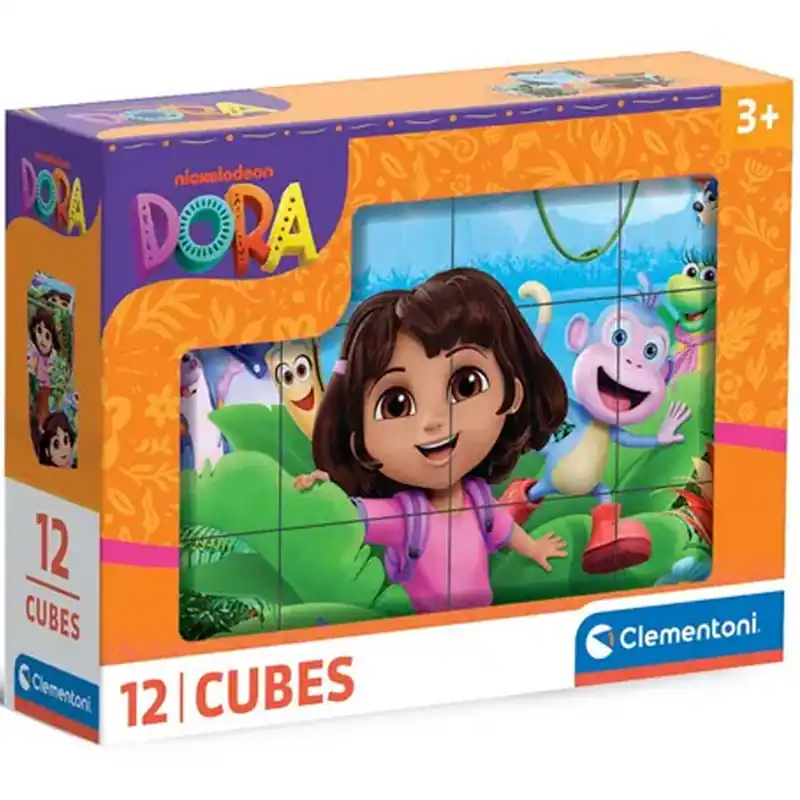 Prémium Dóra a felfedező 12 db-os mesekocka - Clementoni