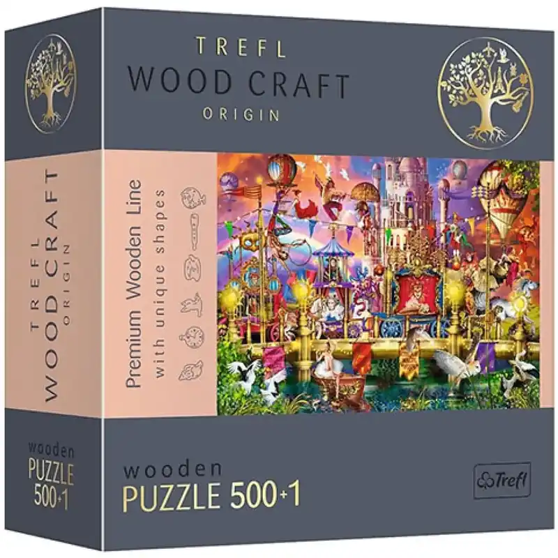 Utolsó esély Wood Craft Mágikus világ fa puzzle 500+1db-os - Trefl