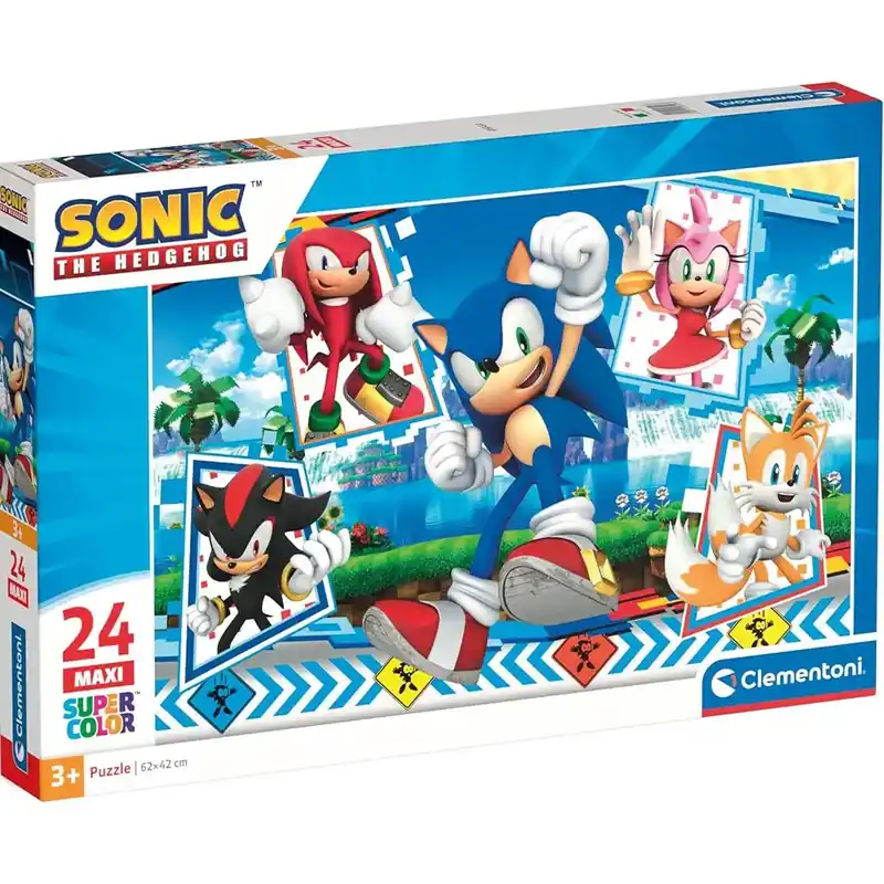 Szuper ajánlat Sonic 24 db-os maxi supercolor puzzle - Clementoni