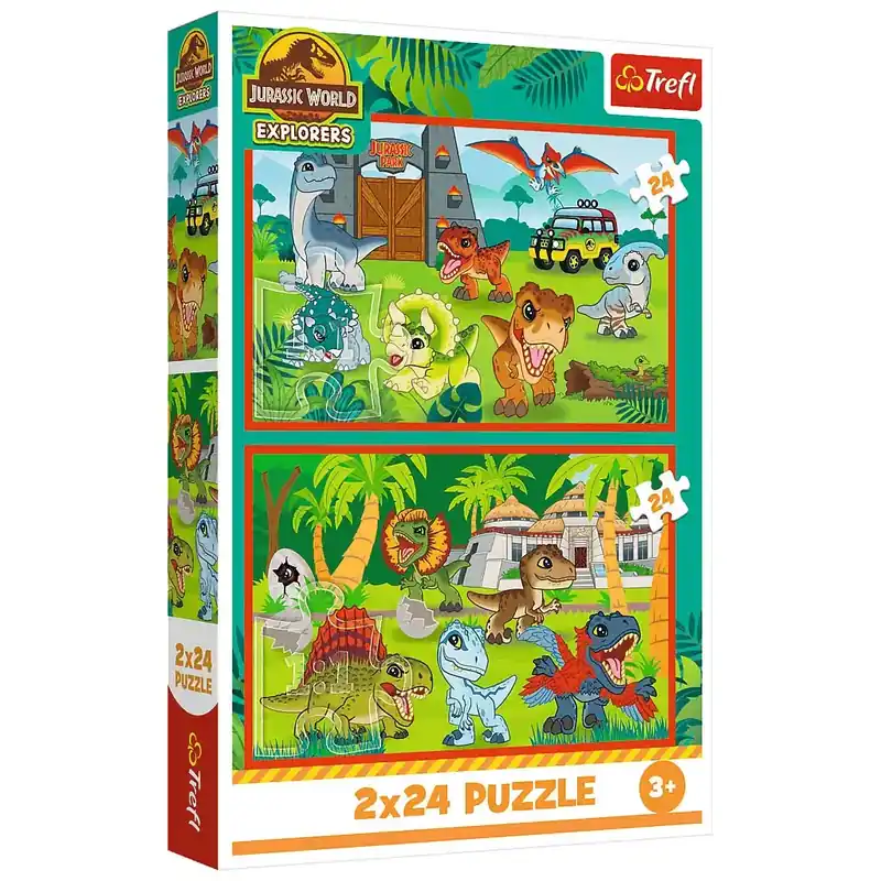 Exkluzív ajánlat Jurassic World kis dinók 2x24db-os puzzle - Trefl