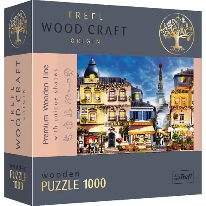 Wood Craft Francia sikátor 1000db-os prémium fa puzzle - Trefl Legkelendőbb