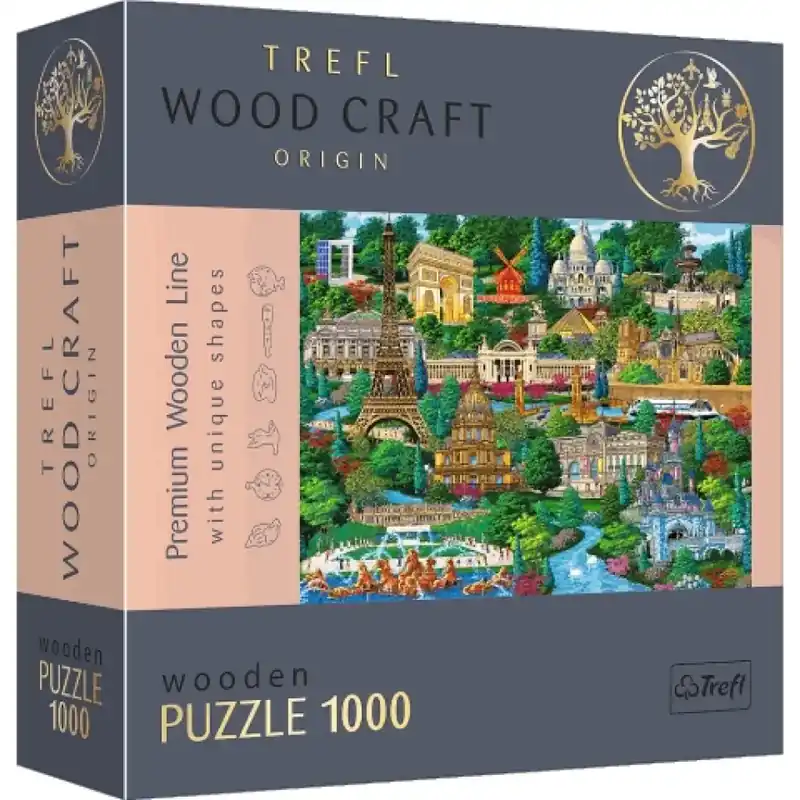 Wood Craft Híres helyek Franciaország 1000db-os prémium fa puzzle - Trefl Legnépszerűbb