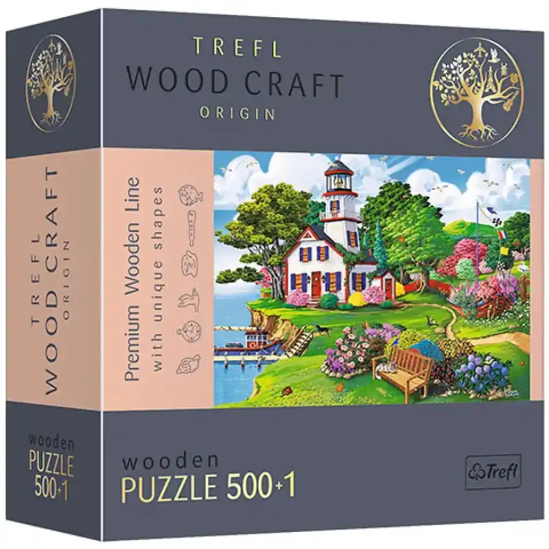 Wood Craft Nyári kikötő fa puzzle 500+1db-os - Trefl Prémium