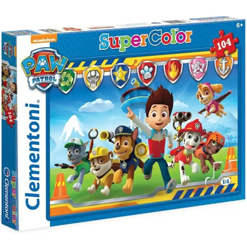Biztonságos fizetés Mancs őrjárat A csapat Supercolor puzzle 104db-os - Clementoni