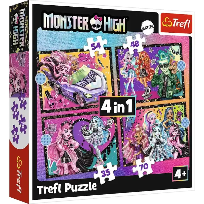 Monster High Felvillanyozó nap 4 az 1-ben puzzle - Trefl Akciós ár
