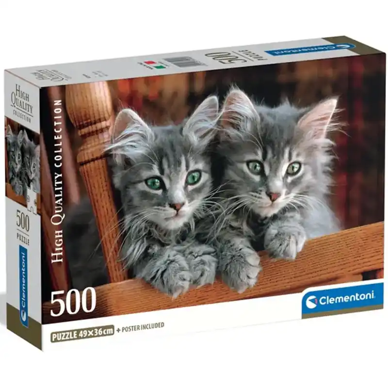 Utolsó esély Szürke cicák 500db-os HQC kompakt puzzle - Clementoni