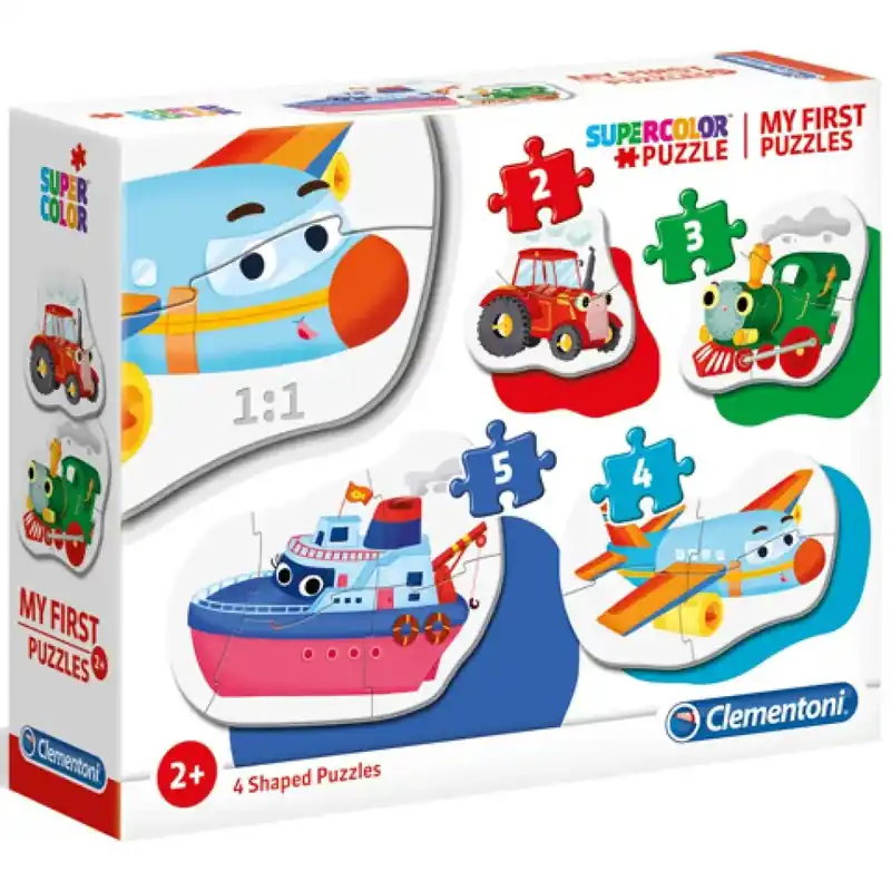 Kiárusítás Járművek 4 az 1-ben Supercolor formapuzzle - Clementoni