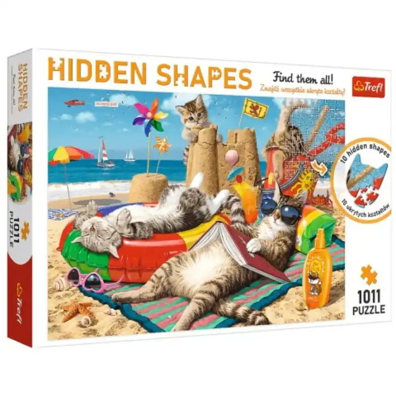 Hidden Shapes Feline nyaralás 1000db-os puzzle - Trefl Gyors szállítás