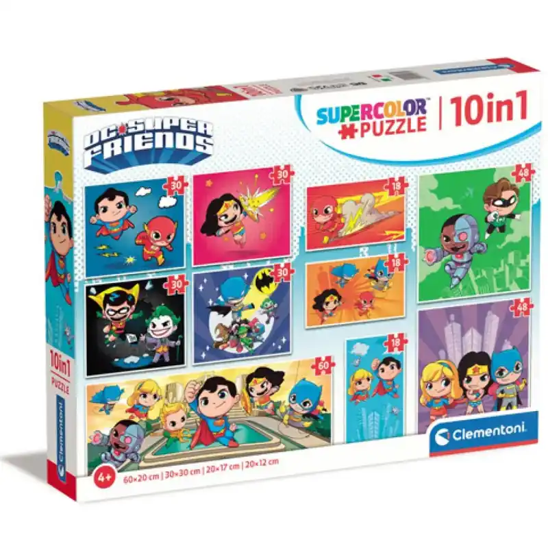 DC Super Friends 10az1-ben puzzle szett - Clementoni Outlet
