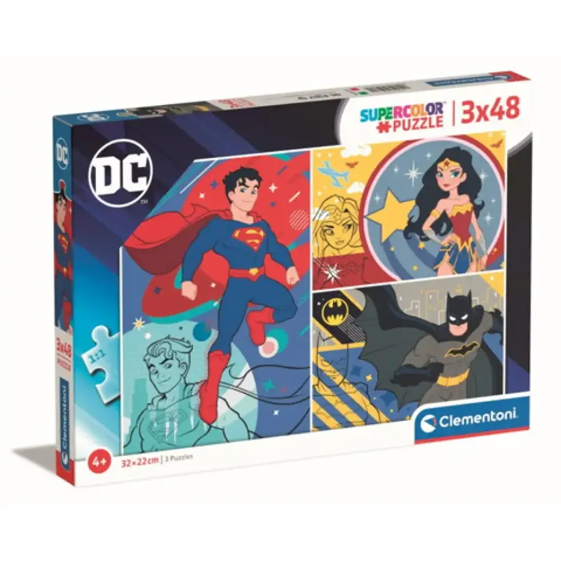 Csak ma Az igazság ligája 3x48db-os puzzle szett - Clementoni