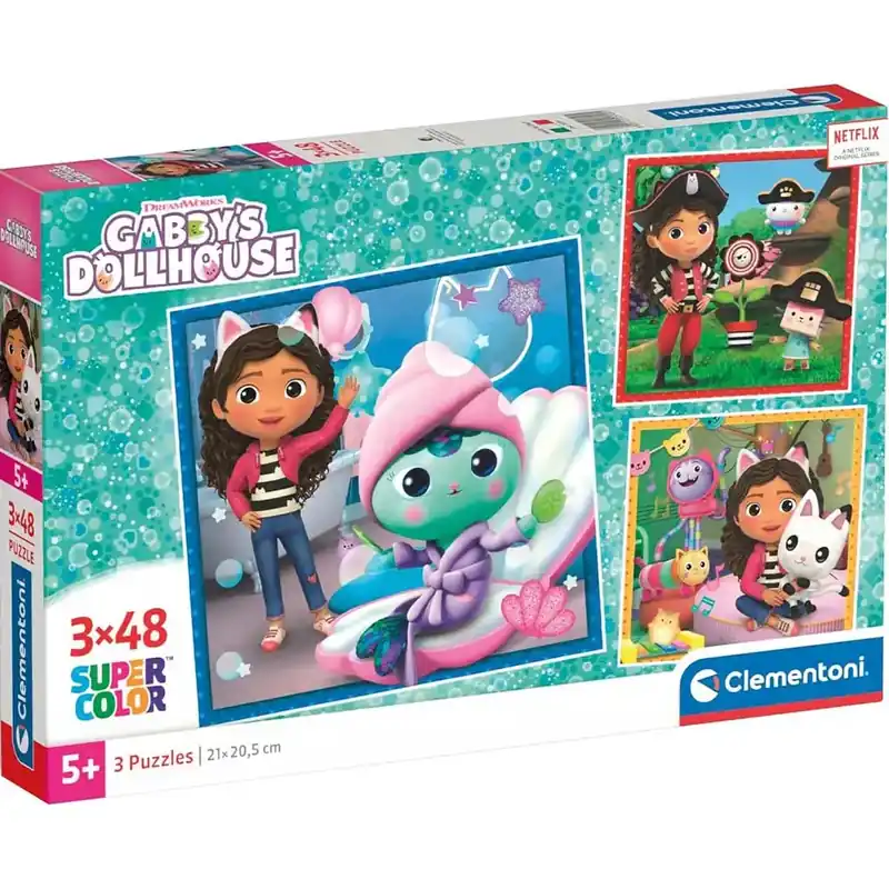Akció Gabi babaháza Gabi tevékenységei 3x48db-os Supercolor puzzle - Clementoni