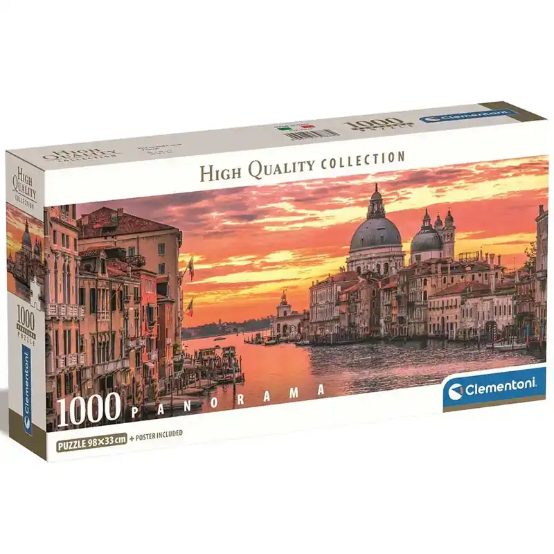 Kiárusítás Canal Grande, Velence 1000db-os HQC panoráma puzzle 98x33cm - Clementoni