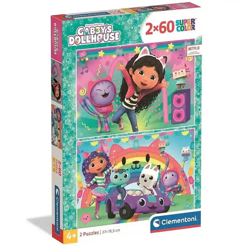 Gabi babaháza Super Color Puzzle 2x60 darabos - Clementoni Bestseller