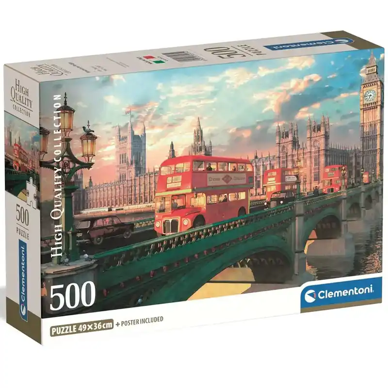 Utolsó esély Westminster híd naplementében 500db-os HQC kompakt puzzle - Clementoni