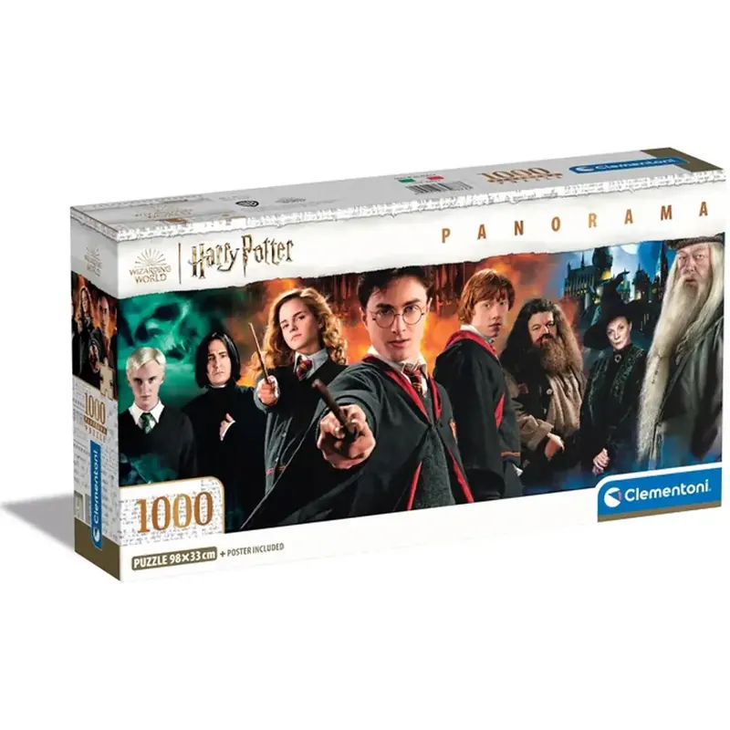 Biztonságos vásárlás Harry Potter - A varázsvilág harcosai 1000 db-os panoráma puzzle poszterrel - Clementoni