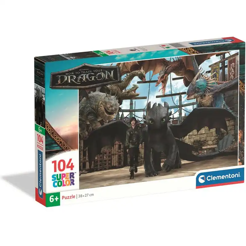 Biztonságos vásárlás Így neveld a sárkányodat 104 db-os Super Color Puzzle - Clementoni