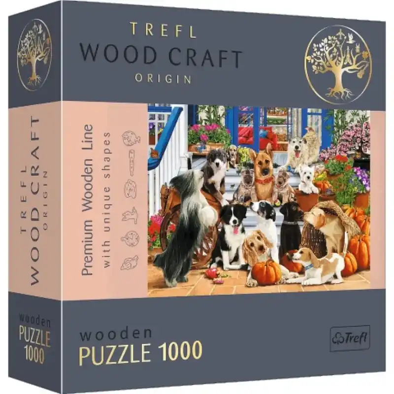 Akció Wood Craft Kutya barátság 1000db-os prémium fa puzzle - Trefl