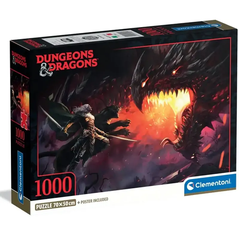Kedvezményes ár Dungeons Dragons – Sárkányharc 1000 db-os puzzle poszterrel - Clementoni