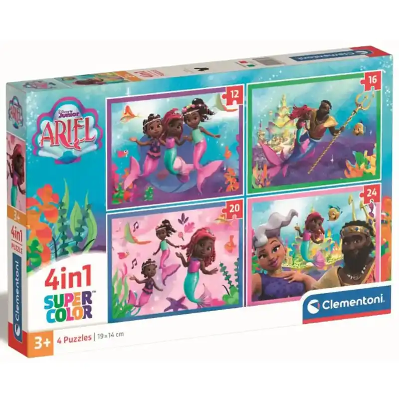 Ariel a kis hableány 4 az 1-ben 12, 16, 20 és 24db-os puzzle - Clementoni Biztonságos fizetés