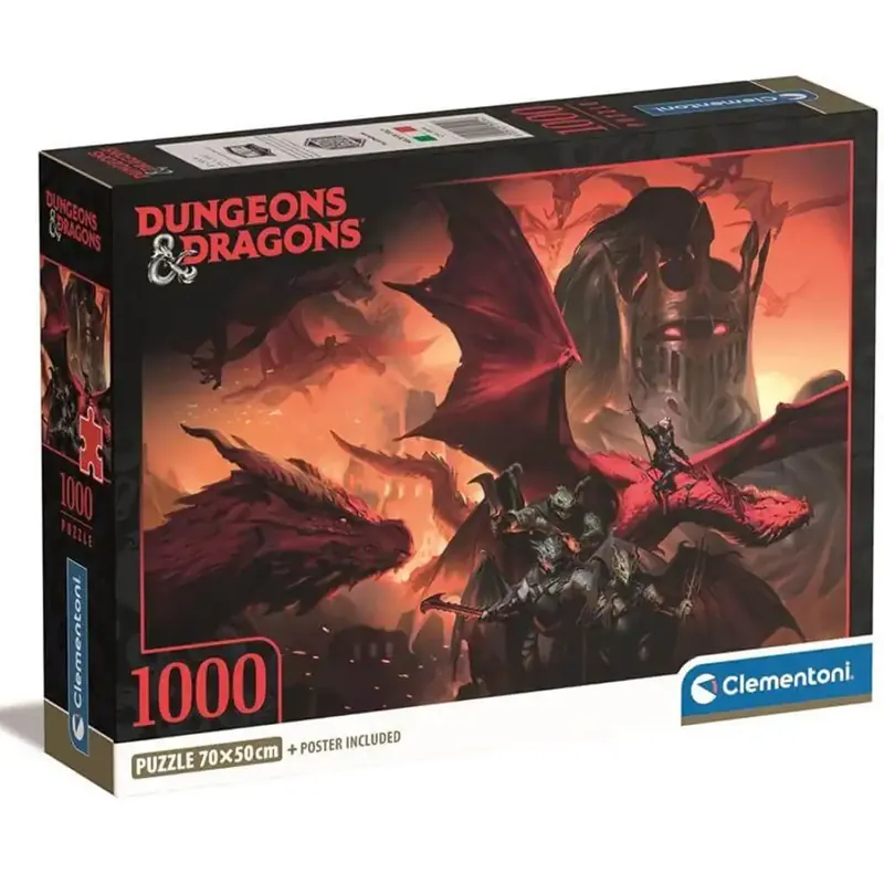 Szezonális akció Dungeons Dragons 1000 db-os puzzle poszterrel - Clementoni