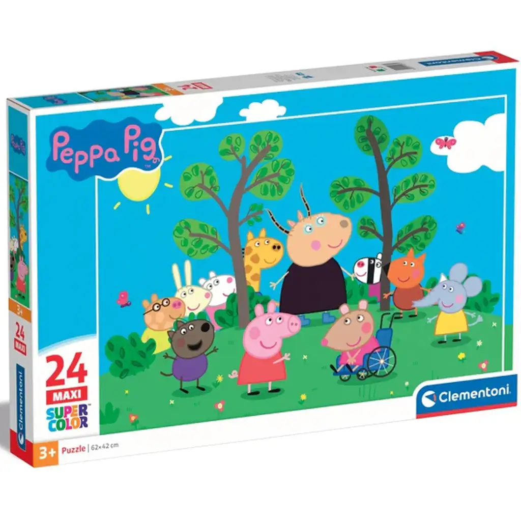 Vedd meg most Peppa malac és barátai 24db-os maxi supercolor puzzle - Clementoni