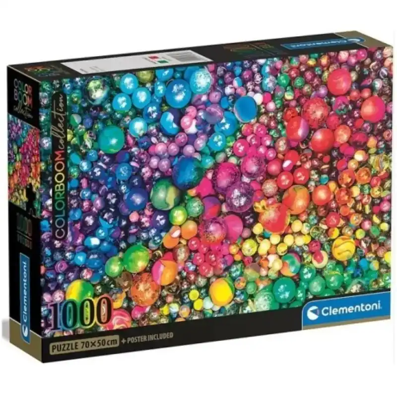 Akciós ár Üveggolyók ColorBoom Collection 1000db-os puzzle poszterrel - Clementoni