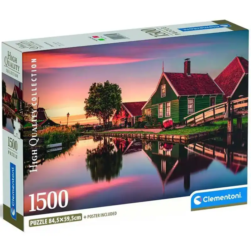 Prémium Zaanse Schans HQC 1500 darabos puzzle - Clementoni
