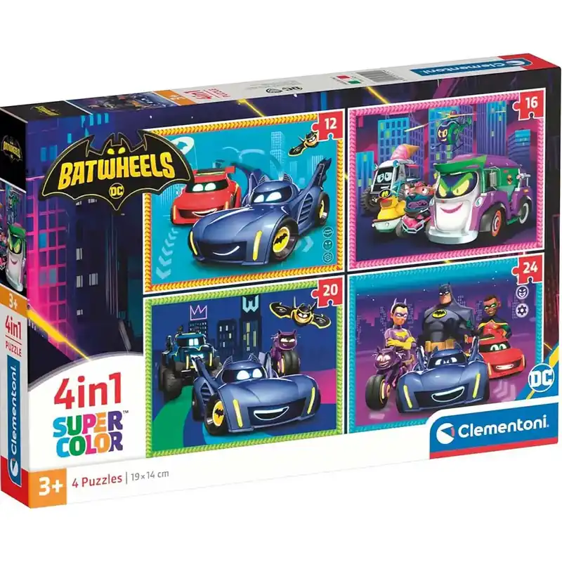 Végkiárusítás Batwheels 4 az 1-ben Supercolor puzzle - Clementoni
